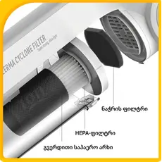 Vacuum Cleaner Deerma DX700S Grey, 3 image