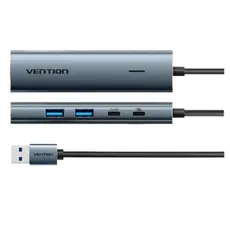 USB Hub Vention TGXHB 5-in-1 USB 3.0 Hub 0.15m Gray Aluminum, 2 image