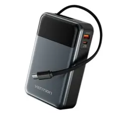Portrait charger Vention FKDM0 20,000mAh Power Bank 65W With LED Display Gray