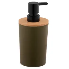 Ardesto Soap dispenser Minimalism 380ml, polypropylene, bamboo, dark green