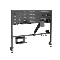 Vertex VX-PBMA-04B Clamp-On Multi-Purpose Pegboard Organizer Shelf 17"-32" Black