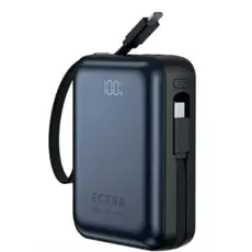 Portable charger ECTRA NANO POWER BANK 45W, BUILT-IN USB-C CABLE P1001