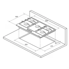 ჩასაშენებელი ზედაპირი KUPPERSBERG FS 63 Ant, 4 image