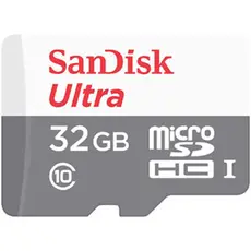 მეხსიერების ბარათი SanDisk 32GB Ultra MicroSD/HC UHS-I Card 100MB/S Class 10 SDSQUNR-032G-GN3MN
