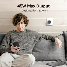 დამტენი UGREEN CD294 (90573) Nexode, 45W, USB-C, Gray, 2 image