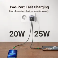 დამტენი UGREEN CD294 (90573) Nexode, 45W, USB-C, Gray, 3 image