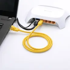 ქსელის კაბელი UGREEN NW107 (11268) Cat7 Patch Cord STP Ethernet Lan Cable 1m (Black), 5 image