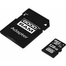 მეხსიერების ბარათი GOODRAM 128GB MICRO CARD cl 10 UHS I + adapter