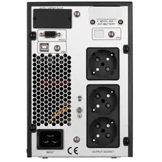 უწყვეტი კვების წყარო 2E 2E-OD2000 Online, 2000VA, LCD, RS-232, USB, Black, 4 image