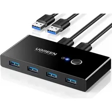 სვიჩი UGREEN US216 (30768), 2 In 4 Out USB 3.0 Sharing Switch Box, Black