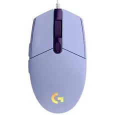 მაუსი LOGITECH G203 LIGHTSYNC Corded Gaming Mouse - LILAC - USB