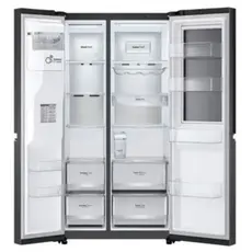 მაცივარი LG GR-X267CQEW.AMCQMER Side-by-Side 179x91.3x73.5 617 LT NF Inverter InstaView Dispenser Black, 4 image