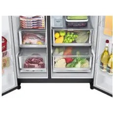 მაცივარი LG GR-X267CQEW.AMCQMER Side-by-Side 179x91.3x73.5 617 LT NF Inverter InstaView Dispenser Black, 7 image