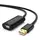 USB დამაგრძლებელი UGREEN US121 (10323) USB 2.0 Active Extension Cable with Chipset 15m (Black)