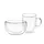 ჭიქები Ardesto Breakfast set double wall borosilicate glass mug 270 ml and bowl 500 ml