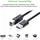 პრინტერის კაბელი UGREEN US210 (10372) USB-B 3.0 Type B to Type A Print Cable 2m (Black), 3 image