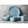 თეფში Ardesto AR2926BGC Dinner plate Bagheria, 26 сm, Ceramics Misty Blue, 3 image