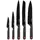დანების ნაკრები Ardesto Black Mars Knives Set 5 pcs, black, stainless steel, plastic, 2 image