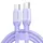 USB კაბელი UGREEN US563 (45180), 60W, Type-C to Type-C PD Fast Charging Silicone Cable, 1m, Purple