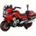 ბავშვის ელექტრო მოტოციკლი 011-RED კაუჩუკის საბურავებით/ტყავის სავარძლით