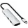 USB ჰაბი SATECHI 4-in-1 USB-C Slim Multiport Adapter 4K (Silver)