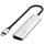 USB ჰაბი SATECHI 4-in-1 USB-C Slim Multiport Adapter 4K (Silver), 3 image