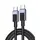 USB კაბელი UGREEN L512 (35985), 100W, Type-C to Type-C PD Fast Charging Cable, 0.5m, Space Gray