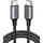 USB კაბელი UGREEN US261 (50150), 60W, Type-C To Type-C PD Fast Charging Cable 3A Max, 1M, Grey, 2 image