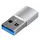 ადაპტერი SATECHI Type-A to Type-C Adapter -Silver, 2 image