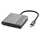 ადაპტერი Gembird  A-CM-COMBO3-05 USB Type-C 3-in-1 multi-port Adapter (USB port+HDMI+USB-C video) Space Grey
