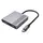 ადაპტერი Gembird A-CM-COMBO3-04 USB Type-C 3-in-1 multi-port Adapter (USB port+HDMI+PD) Space Grey