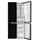 Refrigerator ARDESTO multi-door, 177.5x86x75, 4 doors, A++, NF, fresh zone, black (glass), 3 image