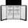 Refrigerator ARDESTO multi-door, 177.5x86x75, 4 doors, A++, NF, fresh zone, black (glass), 8 image