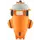 Water bottle Ardesto Bottle Plane 550ml, plastic, orange, 3 image