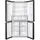 Refrigerator ARDESTO multi-door, 177.5x86x75, 4 doors, A++, NF, fresh zone, black (glass), 4 image