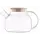 Ardesto Teapot Gemini 1000ml, borosilicate glass, bamboo, transparent