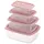 Set of food storage containers ARDESTO Fresh 0.25/0.5/0.75/1.2l, plastic, rectangular, pink, 2 image
