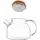 Ardesto Teapot Gemini 1000ml, borosilicate glass, bamboo, transparent, 2 image