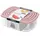 Set of food storage containers ARDESTO Fresh 0.25/0.5/0.75/1.2l, plastic, rectangular, pink