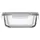 Container Ardesto Food storage container Gemini 1.23l, borosilicate glass, plastic, square, transparent, 2 image