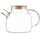 Teapot Ardesto Gemini 1200ml, borosilicate glass, bamboo, transparent