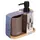 Soap dispenser ARDESTO Bathroom set Minimalism 360ml, 3 items, polypropylene, bamboo, taupe 767637180719, 4 image