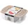 ARDESTO Set of food storage containers Fresh 0.25/0.5/0.75/1.2l, plastic, rectangular, beige