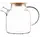 Teapot Ardesto Gemini 1500ml, borosilicate glass, bamboo, transparent