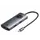 Dock Station Vention TQZHB 6-in-1 USB-C 8K/30Hz Docking Station 5Gbps 100W PD With Smart Led Display 0.15m Aluminum
