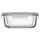 Container Ardesto Food storage container Gemini 0.8l, borosilicate glass, plastic, square, transparent, 2 image