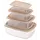 ARDESTO Set of food storage containers Fresh 0.25/0.5/0.75/1.2l, plastic, rectangular, beige, 2 image