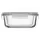 Container Ardesto Food storage container Gemini 0.31l, borosilicate glass, plastic, square, transparent, 3 image