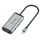 Docking Station Vention TGSHB 6-in-1 USB-C 4K/30Hz Docking Station 5Gbps 0.15m Gray Aluminum
