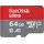 მეხსიერების ბარათი SanDisk 64GB Ultra MicroSD/HC UHS-I Card 140MB/S Class 10 SDSQUAB-064G-GN6MN